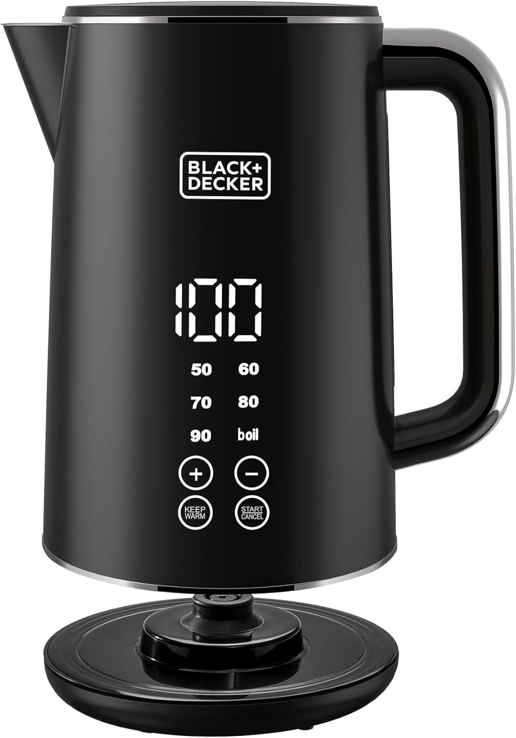 BLACK+DECKER Digital Kettle 2200W, 1.7L – Touch Screen, 6 Preset Temperatures, Double Wall, LED Display, Auto Shut-Off