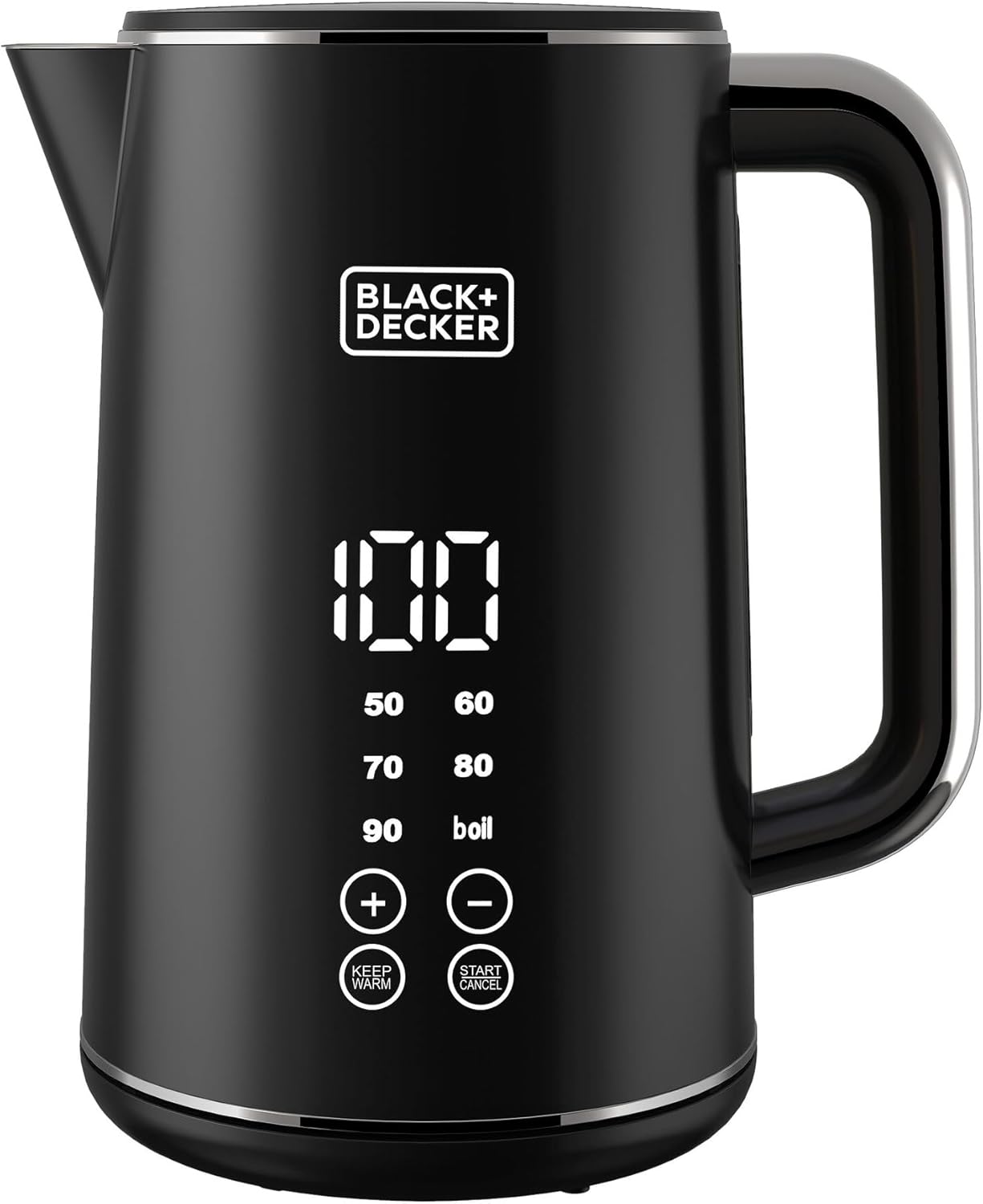 BLACK+DECKER Digital Kettle 2200W, 1.7L – Touch Screen, 6 Preset Temperatures, Double Wall, LED Display, Auto Shut-Off